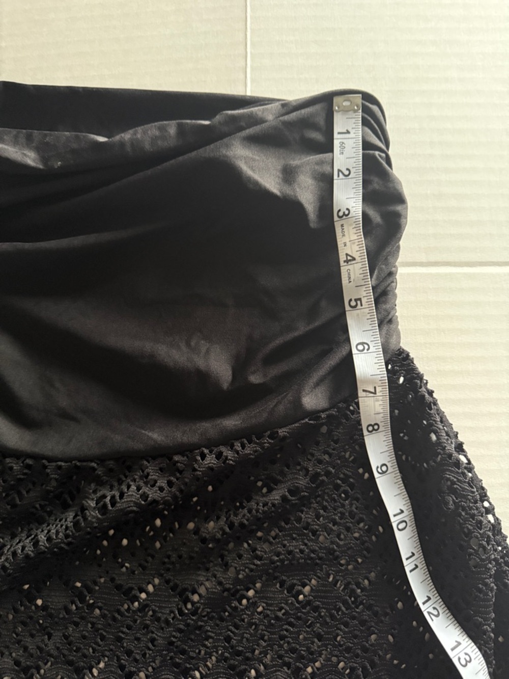 Bisou Bisou Black Lace Swim Coverup Skirt or dress - Picture 6 of 9